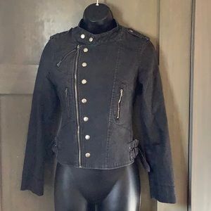 Love Stitch Moto Jean Jacket